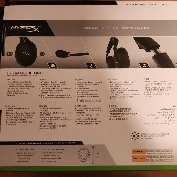 HyperX-CloudX Flight Wireless Gaming Headset for Xbox X|S and Xbox One-Black NIB - Picture 3 of 5